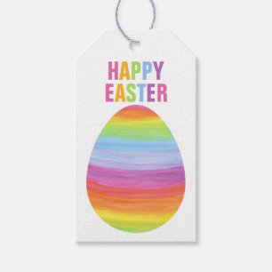 Happy Oaster Colorful Stripes Strippeneier Geschenkanhänger