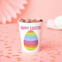 Happy Oaster Colorful Stripes Strippeneier Pappbecher