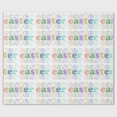 Happy Oaster Colorful Typografy Geschenkpapier (Flach)