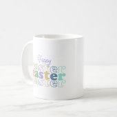 Happy Oaster Colorful Typografy Kaffeetasse (Vorderseite Links)