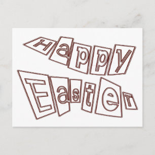 Happy Oaster, Coloring Picture Postcard Feiertagspostkarte
