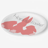 Happy Oaster - Coral Oaster Bunnies Paper Tellers Pappteller (Schrägansicht)