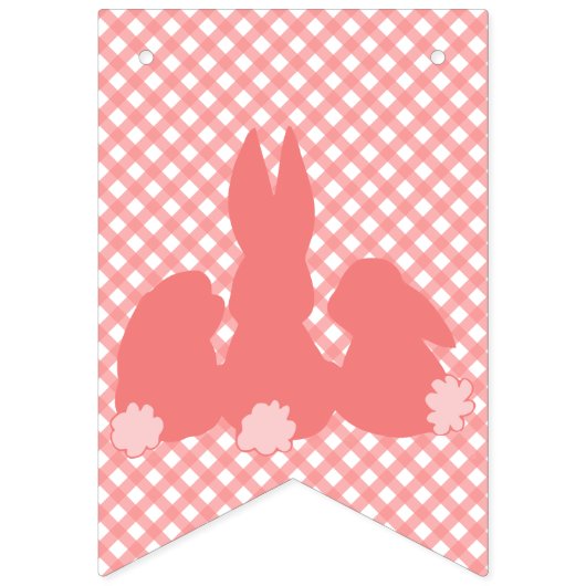 Happy Oaster - Coral Oaster Bunnies Wimpelkette (Erste Fahne)