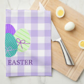 Happy Oaster Country Lavender Gingham Pattern Geschirrtuch (Viertel Falte)