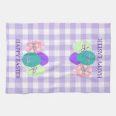 Happy Oaster Country Lavender Gingham Pattern Geschirrtuch (Horizontal)