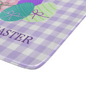 Happy Oaster Country Lavender Gingham Pattern Schneidebrett (Ecke)