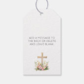 Happy Oaster Cross floral Geschenkanhänger (Rückseite)