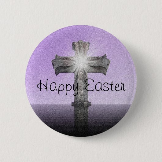 Happy Oaster Cross Inspiration Lavendel Button (Vorderseite)