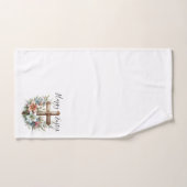 Happy Oaster Cross mit Osterlilies Badhandtuch Set (Handtuch)