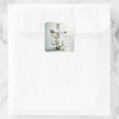 Happy Oaster, Cross und Lilies Umschlag Aufkleber (Tasche)