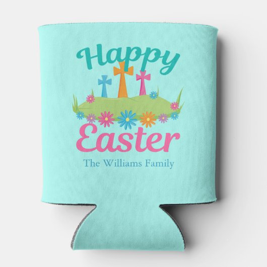 Happy Oaster Crosses Custom Religious Party Dosenkühler (Rückseite)