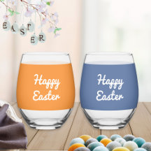 Happy Oaster Custom Set of 2 Stemless Wine Glasses