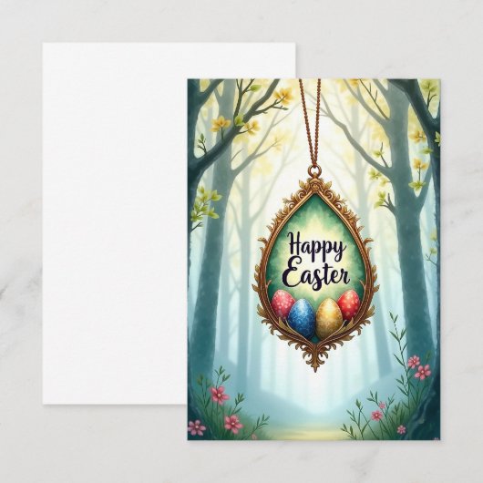 Happy Oaster Dankeskarte (Vorne/Hinten)