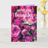 Happy Oaster Daughter Pink Roses Karte (Gelbe Blume)