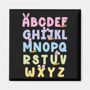 Happy Oaster Day Alphabet Abcs Elemeno für Lehrer Magnet