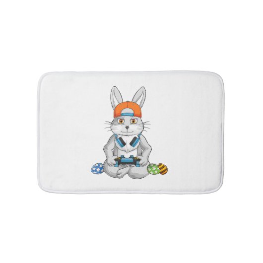 Happy Oaster Day Bunny Egg Gamer Badematte (Vorderseite)