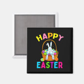 Happy Oaster Day Bunny Junting Schokolade Egg Magnet (Vorderseite/Rückseite)