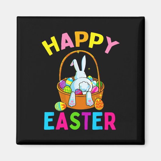 Happy Oaster Day Bunny Junting Schokolade Egg Magnet (Vorne)