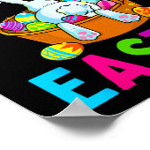 Happy Oaster Day Bunny Junting Schokolade Egg Poster (Ecke)