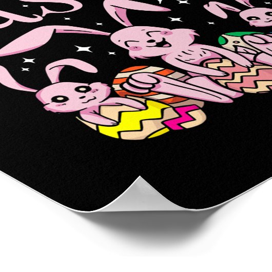 Happy Oaster Day Bunny Rabbit Egg Jagen Poster (Ecke)