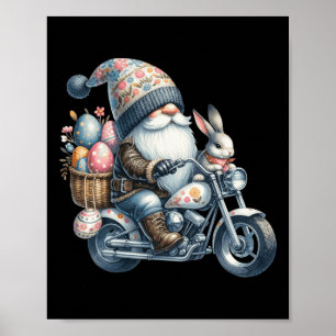Happy Oaster Day Bunny Spring Gnome Ostereier Hun Poster