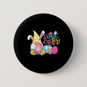 Happy Oaster Day Bunny Spring Gnome Ostereier Jung Button