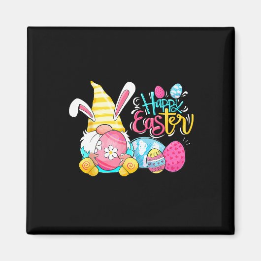 Happy Oaster Day Bunny Spring Gnome Ostereier Jung Magnet (Vorne)