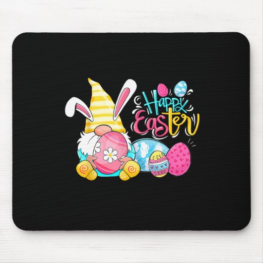 Happy Oaster Day Bunny Spring Gnome Ostereier Jung Mousepad (Vorne)