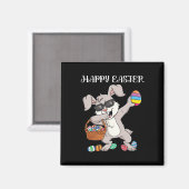 Happy Oaster Day Dabbing Rabbit Eggs Kleinkind Boy Magnet (Vorderseite/Rückseite)