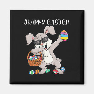 Happy Oaster Day Dabbing Rabbit Eggs Kleinkind Boy Magnet