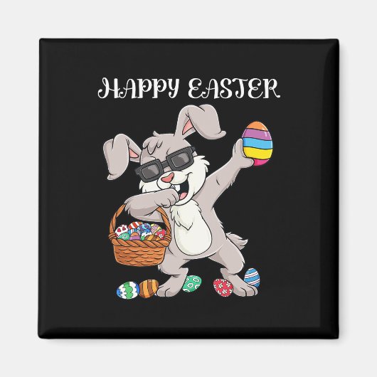 Happy Oaster Day Dabbing Rabbit Eggs Kleinkind Boy Magnet (Vorne)
