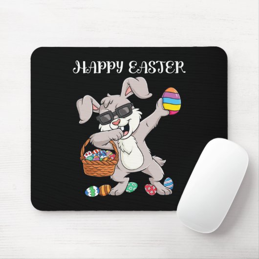 Happy Oaster Day Dabbing Rabbit Eggs Kleinkind Boy Mousepad (Mit Mouse)