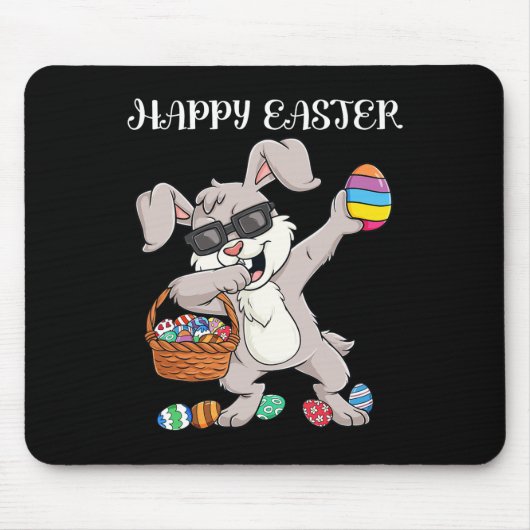 Happy Oaster Day Dabbing Rabbit Eggs Kleinkind Boy Mousepad (Vorne)