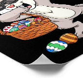 Happy Oaster Day Dabbing Rabbit Eggs Kleinkind Boy Poster (Ecke)