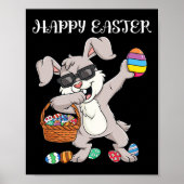 Happy Oaster Day Dabbing Rabbit Eggs Kleinkind Boy Poster (Vorne)