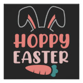 Happy Oaster Day - Funny Bunny Niedlich Poster (Vorderseite)