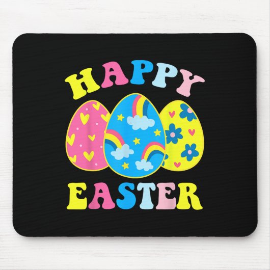 Happy Oaster Day Funny Egg Jagen Ostern Bunny Mousepad (Vorne)