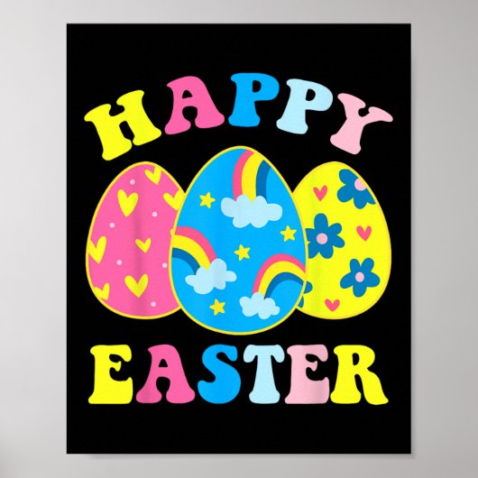 Happy Oaster Day Funny Egg Jagen Ostern Bunny Poster (Vorne)