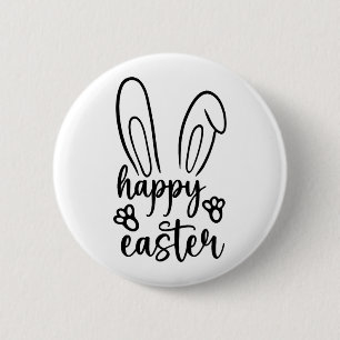 Happy Oaster Day Funny Eggs Rabbit Funny T - Shirt Button