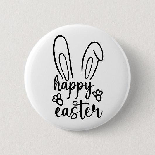Happy Oaster Day Funny Eggs Rabbit Funny T - Shirt Button (Vorderseite)