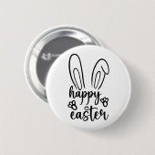 Happy Oaster Day Funny Eggs Rabbit Funny T - Shirt Button (Vorne & Hinten)