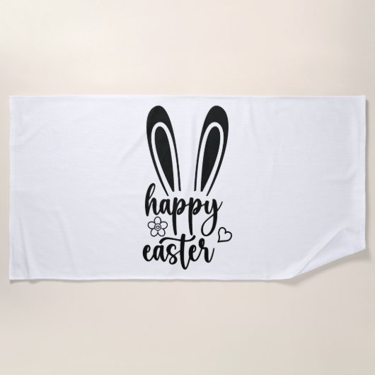 Happy Oaster Day Funny Eggs Rabbit Funny T - Shirt Strandtuch (Vorderseite)
