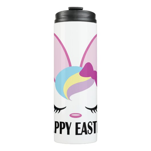 Happy Oaster Day Funny Eggs Rabbit Funny T - Shirt Thermosbecher (Vorderseite)