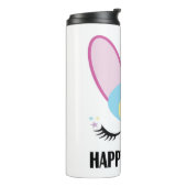 Happy Oaster Day Funny Eggs Rabbit Funny T - Shirt Thermosbecher (Nach links gedreht)