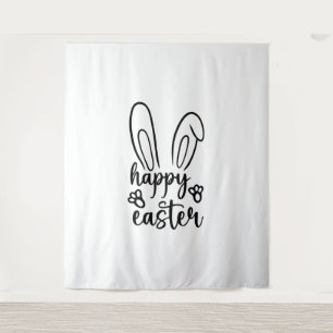 Happy Oaster Day Funny Eggs Rabbit Funny T - Shirt Wandteppich