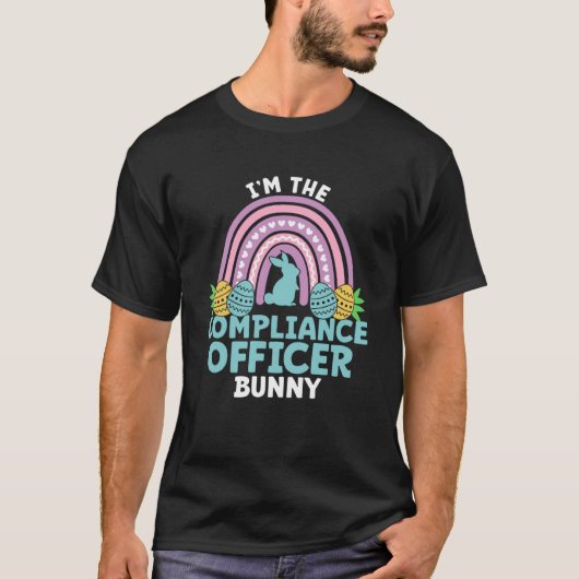 Happy Oaster Day I bin Compliance Officer Bunny T-Shirt (Vorderseite)