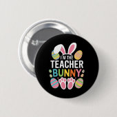 Happy Oaster Day Ich bin der Lehrer Bunny Oars Lif Button (Vorne & Hinten)