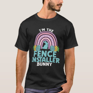 Happy Oaster Day Ich bin der Zaun-Installer Bunny T-Shirt