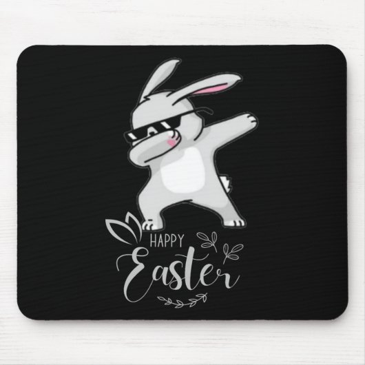 Happy Oaster Day Niedlich Dubbing Bunny Rabbit Fun Mousepad (Vorne)