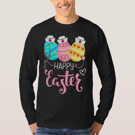 Happy Oaster Day Nursing Niedlich Bunny Egg Nurse  T-Shirt (Vorderseite)